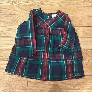 Vineyard Vines size 0-3 girls holiday tartan shirt